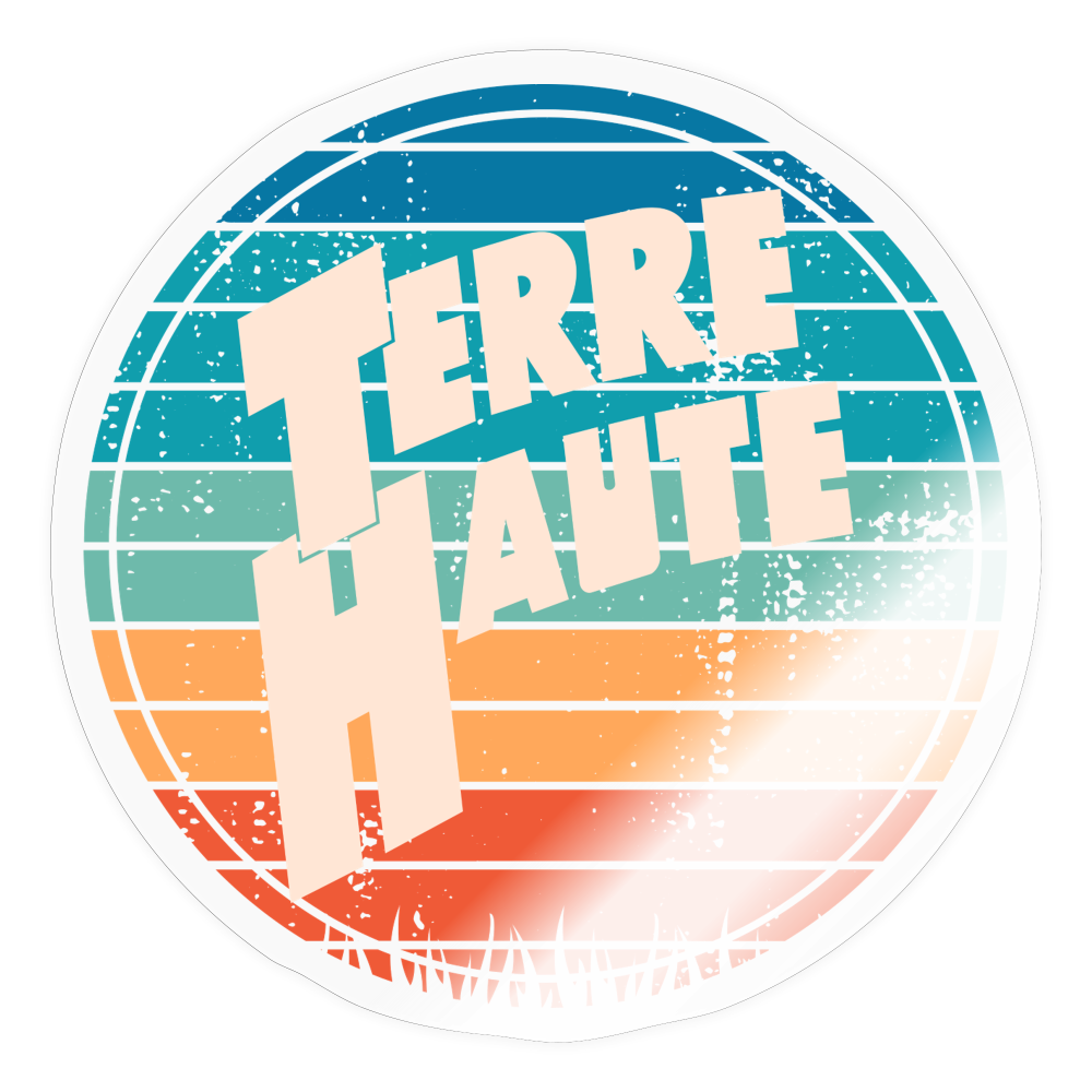 Terre Haute - Vintage Sunset  -  Sticker - transparent glossy