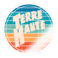 Terre Haute - Vintage Sunset  -  Sticker - transparent glossy