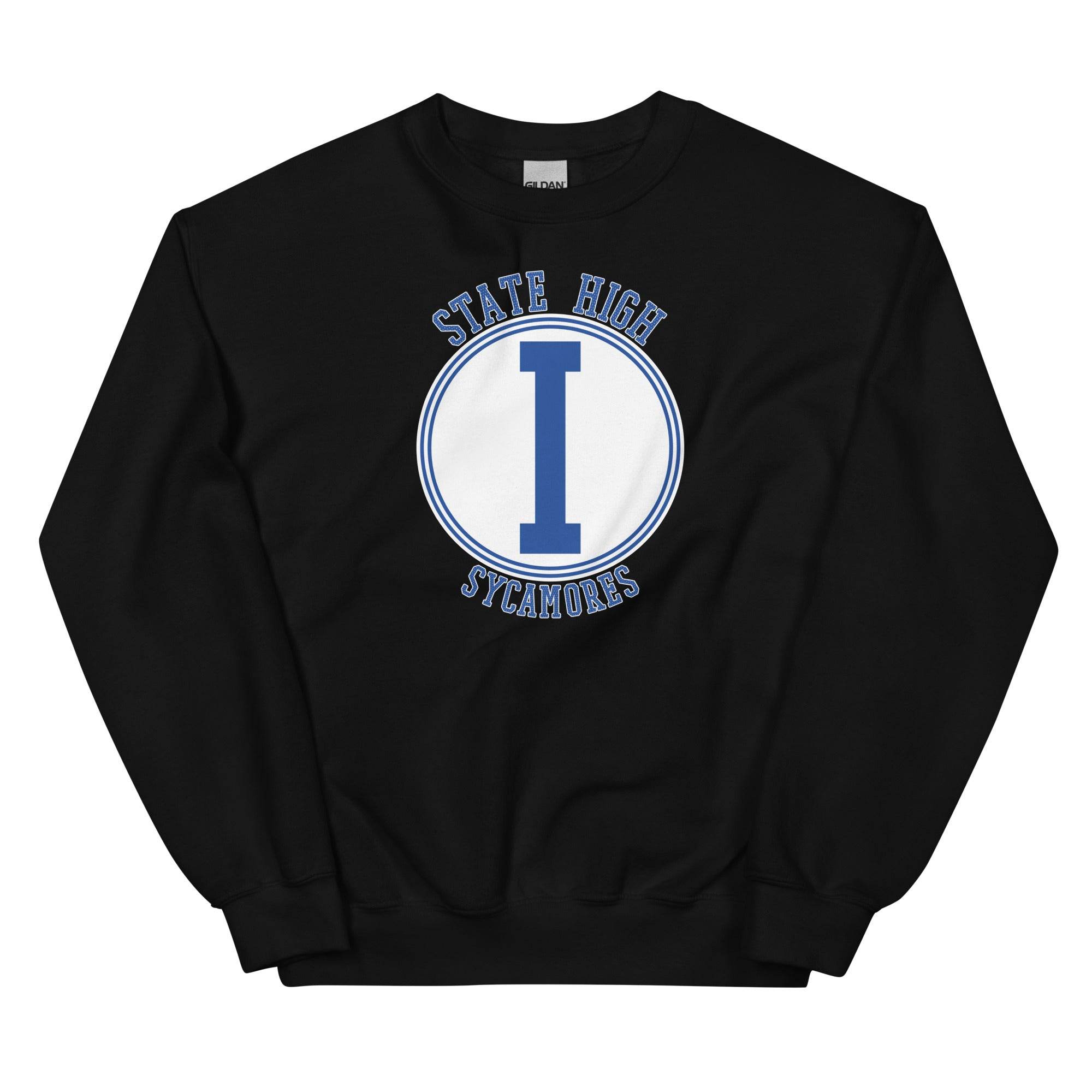 State High Sycamores (ISU Laboratory School) - center court design  -  Unisex Sweatshirt - EdgyHaute