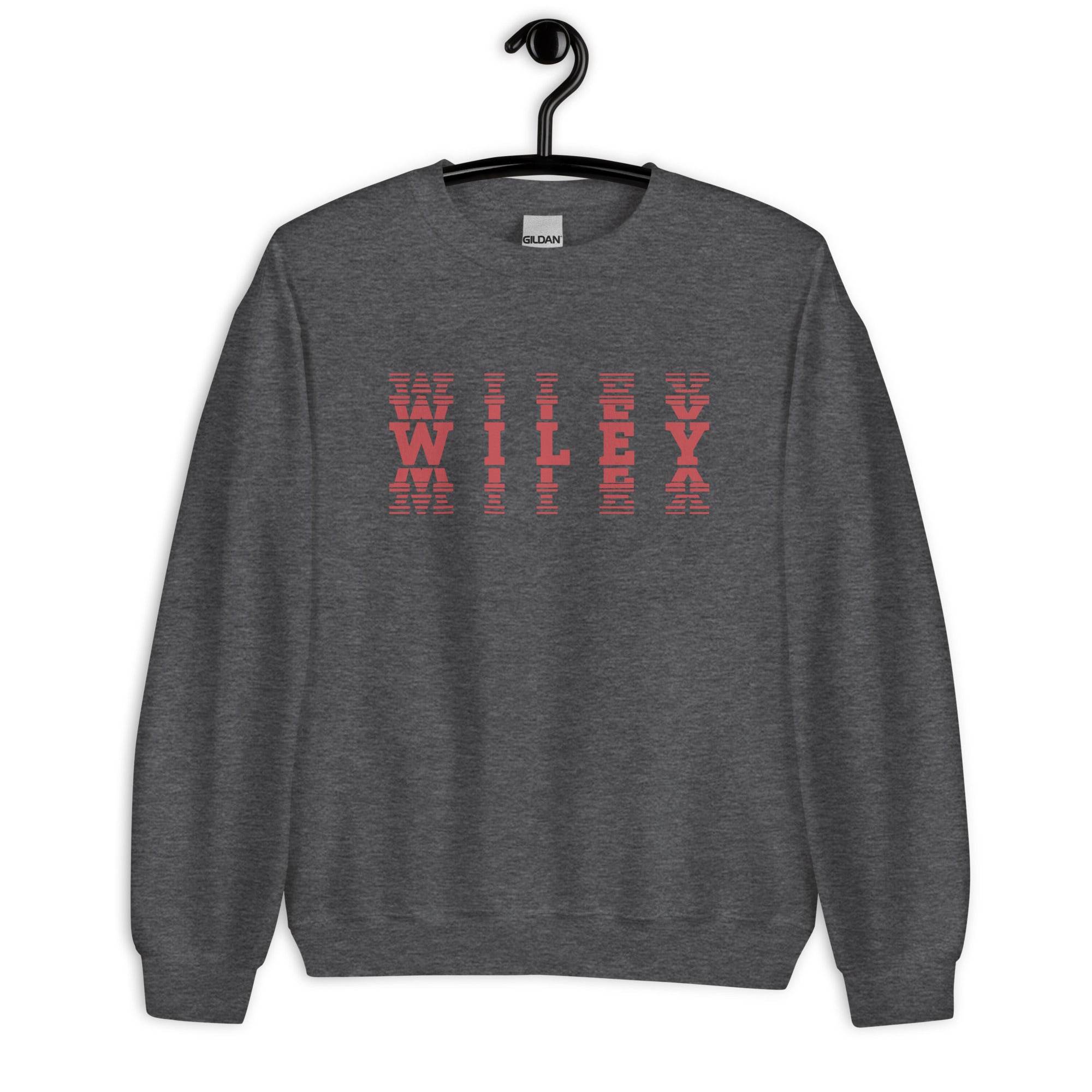 Wiley HS Red Streaks - faded text  -  Unisex Sweatshirt - EdgyHaute