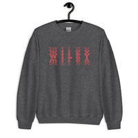 Wiley HS Red Streaks - faded text  -  Unisex Sweatshirt - EdgyHaute