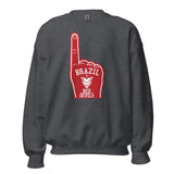 Brazil HS Red Devils - Foam Finger - Unisex Sweatshirt - EdgyHaute