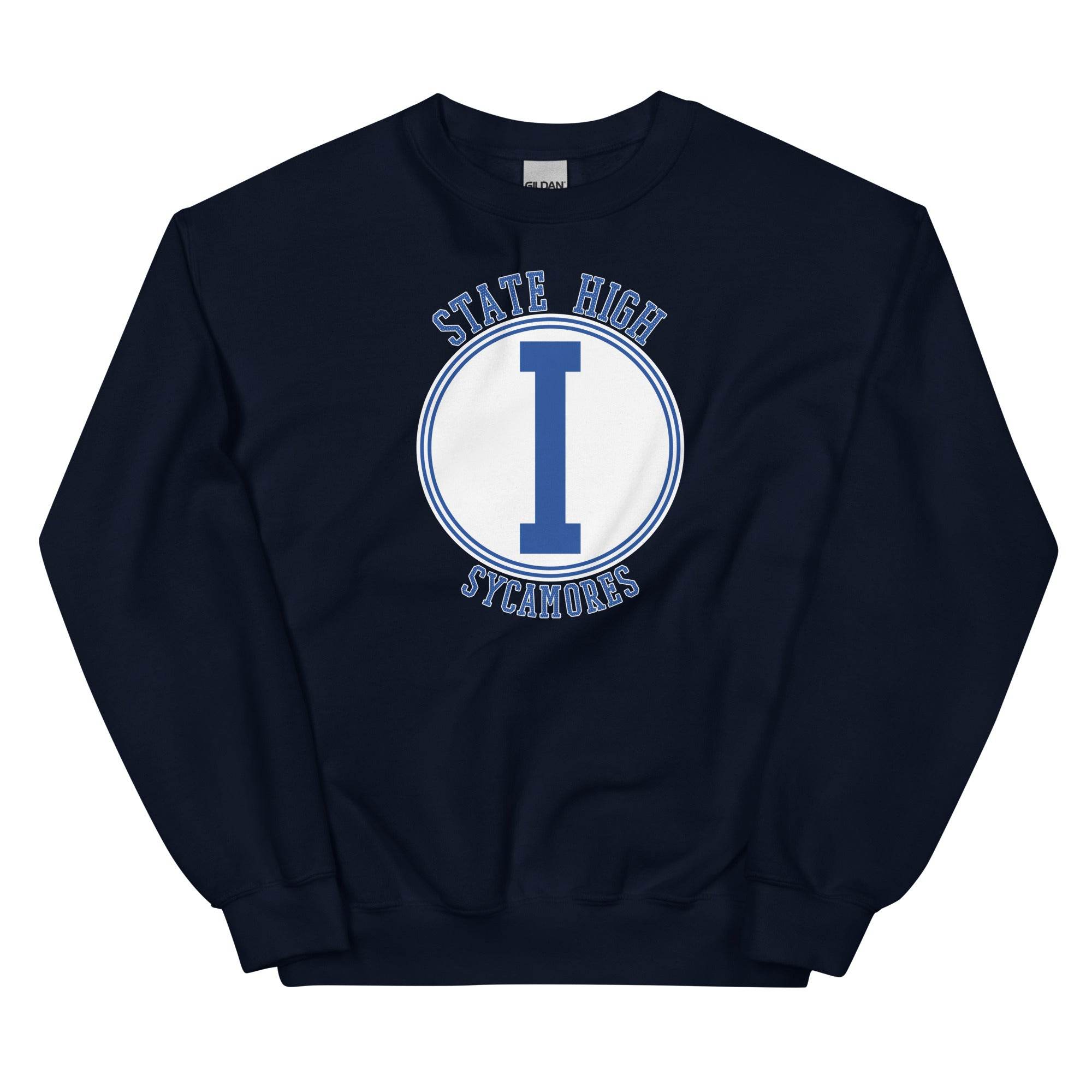 State High Sycamores (ISU Laboratory School) - center court design  -  Unisex Sweatshirt - EdgyHaute