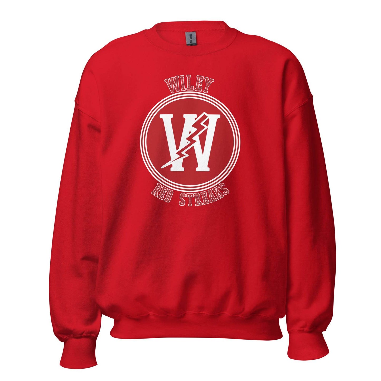 Wiley HS Red Streaks - center court design  -  Unisex Sweatshirt - EdgyHaute