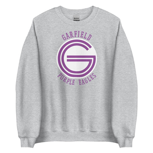 Garfield HS Purple Eagles - center court design  -  Unisex Sweatshirt - EdgyHaute