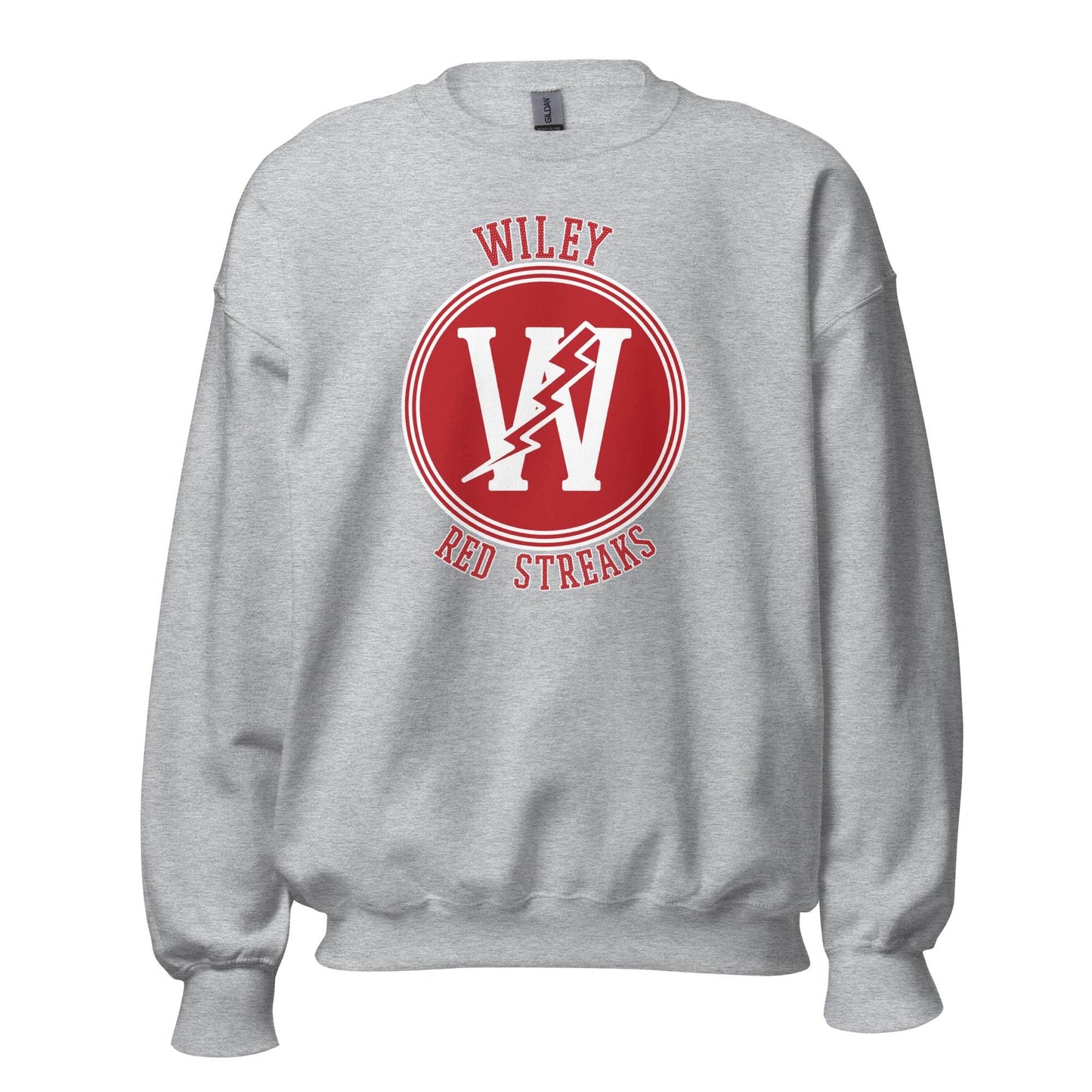 Wiley HS Red Streaks - center court design  -  Unisex Sweatshirt - EdgyHaute