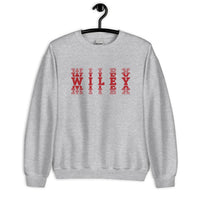 Wiley HS Red Streaks - faded text  -  Unisex Sweatshirt - EdgyHaute