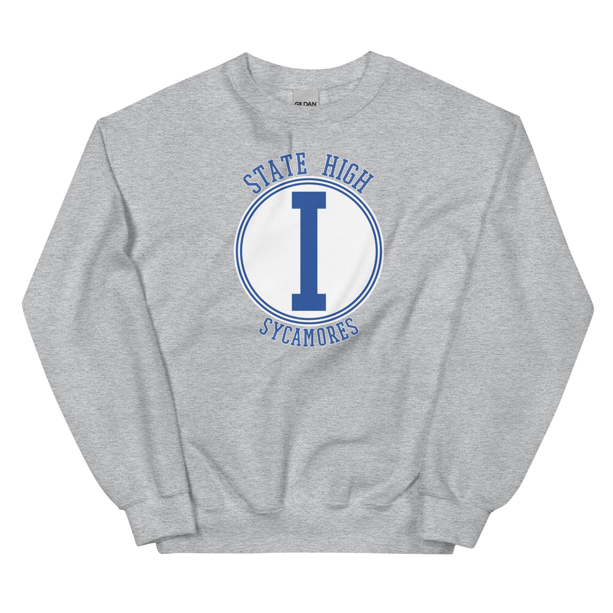 State High Sycamores (ISU Laboratory School) - center court design  -  Unisex Sweatshirt - EdgyHaute