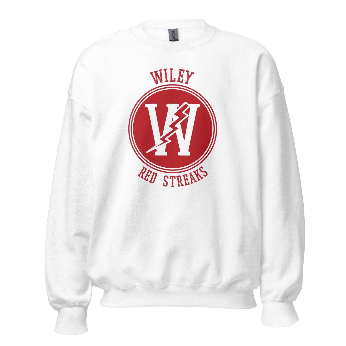 Wiley HS Red Streaks - center court design  -  Unisex Sweatshirt - EdgyHaute