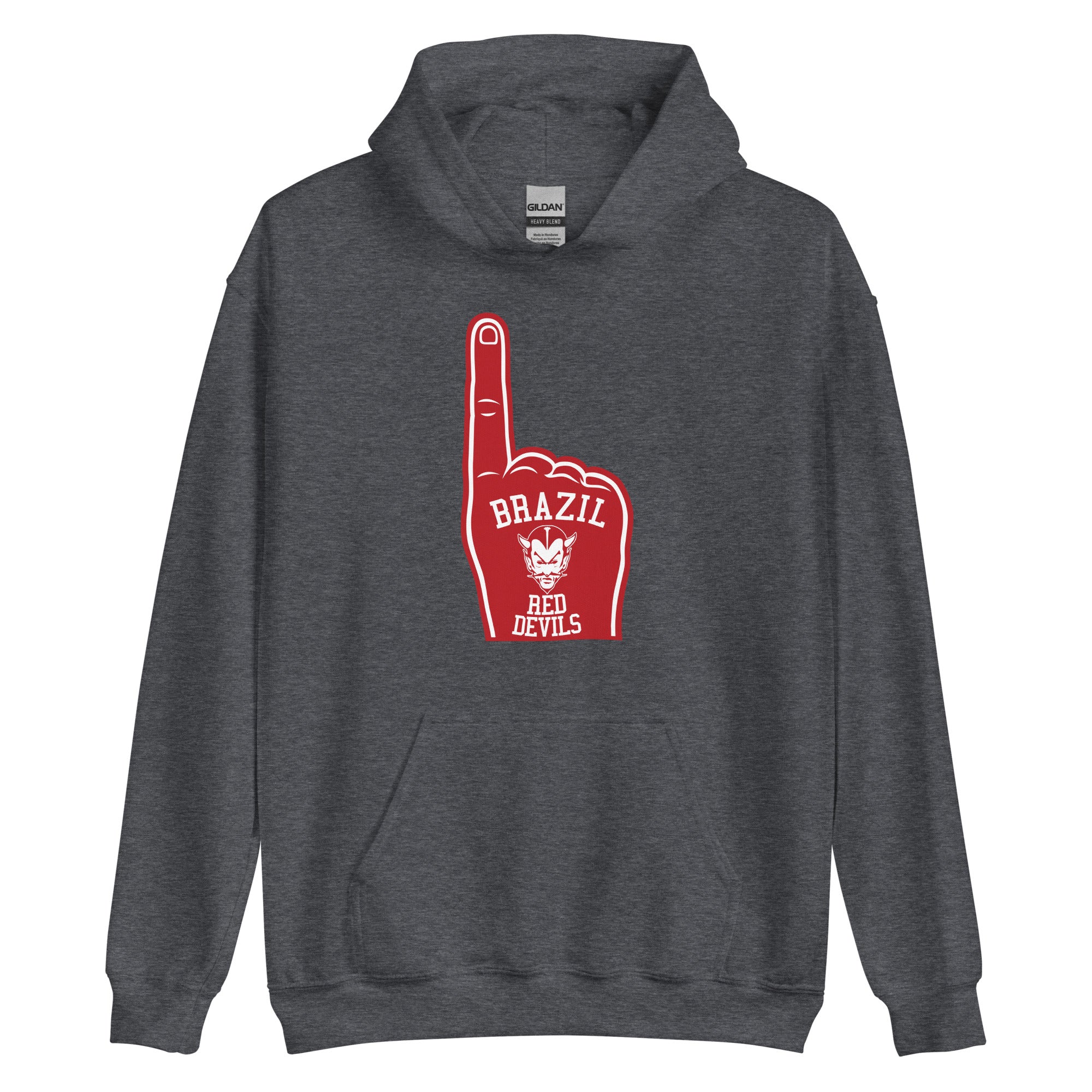 Brazil HS Red Devils - Foam Finger - Unisex Hoodie - EdgyHaute