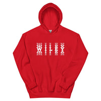 Wiley HS Red Streaks - faded text  -  Unisex Hoodie - EdgyHaute