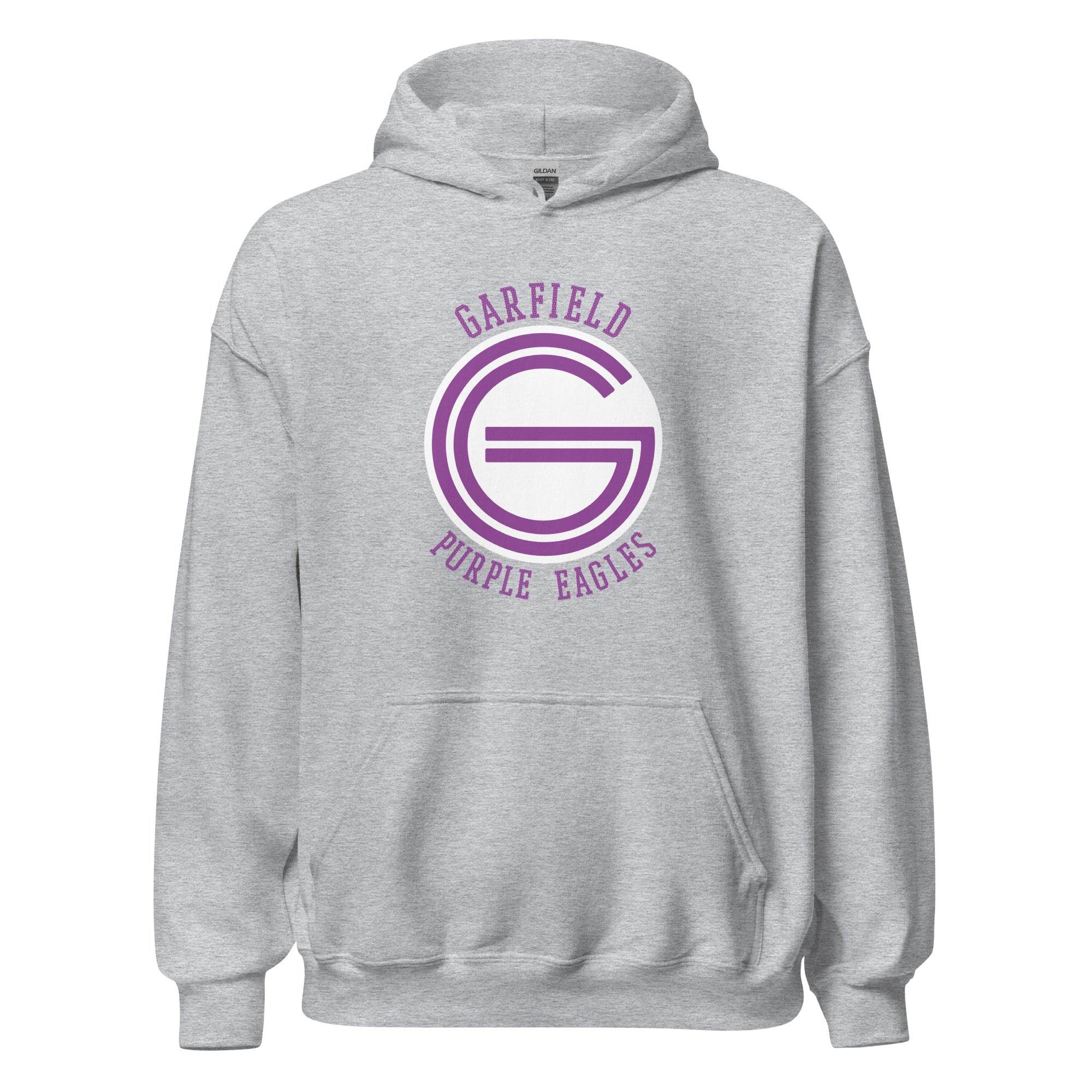 Garfield HS Purple Eagles - center court design  -  Unisex Hoodie - EdgyHaute