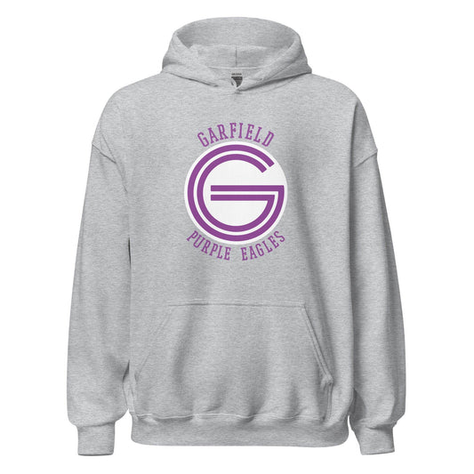 Garfield HS Purple Eagles - center court design  -  Unisex Hoodie - EdgyHaute