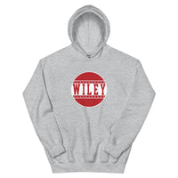 Wiley HS Red Streaks - button design  -  Unisex Hoodie - EdgyHaute