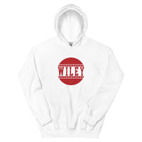 Wiley HS Red Streaks - button design  -  Unisex Hoodie - EdgyHaute