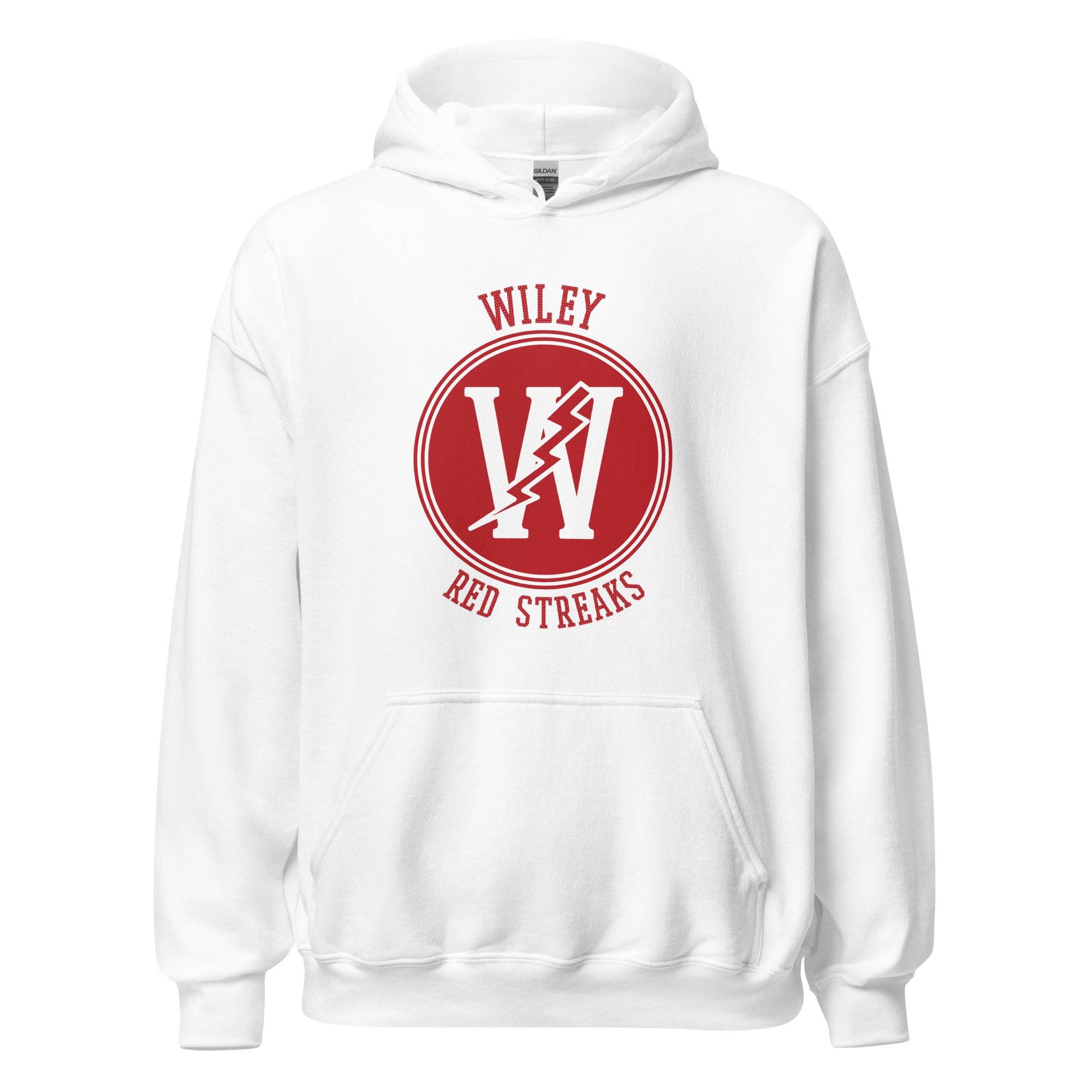 Wiley HS Red Streaks - center court design  -  Unisex Hoodie - EdgyHaute