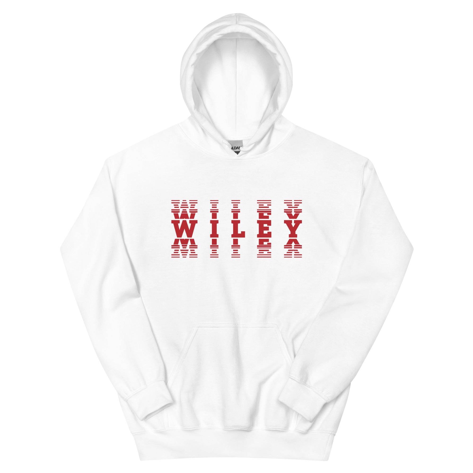 Wiley HS Red Streaks - faded text  -  Unisex Hoodie - EdgyHaute