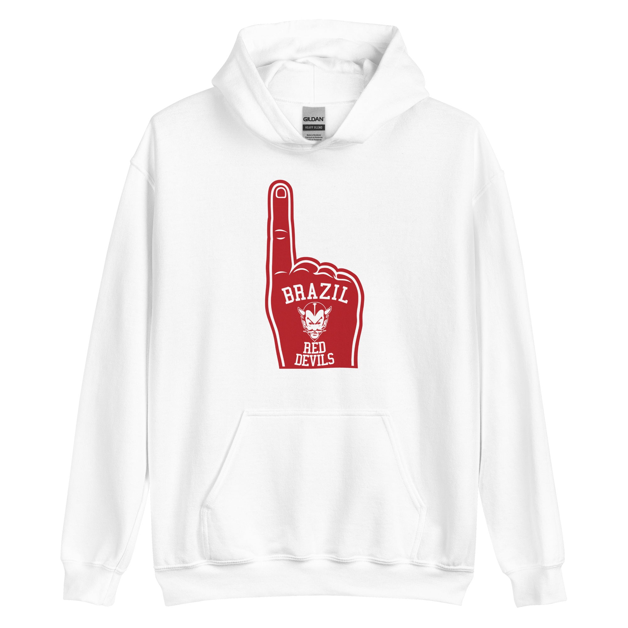 Brazil HS Red Devils - Foam Finger - Unisex Hoodie - EdgyHaute