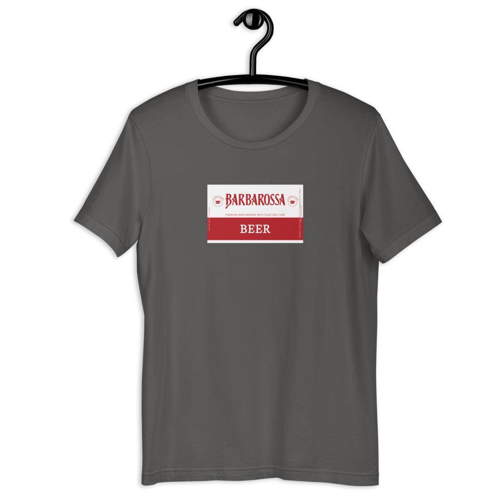 Barbarossa Beer (label) - Terre Haute Indiana  -  Short-Sleeve Unisex T-Shirt - EdgyHaute