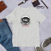 Terre Haute South HS Braves - astronaut helmet  -  Short-Sleeve Unisex T-Shirt - EdgyHaute