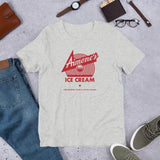 Aimone's Ice Cream (red) - Clinton Indiana  -  Short-Sleeve Unisex T-Shirt - EdgyHaute