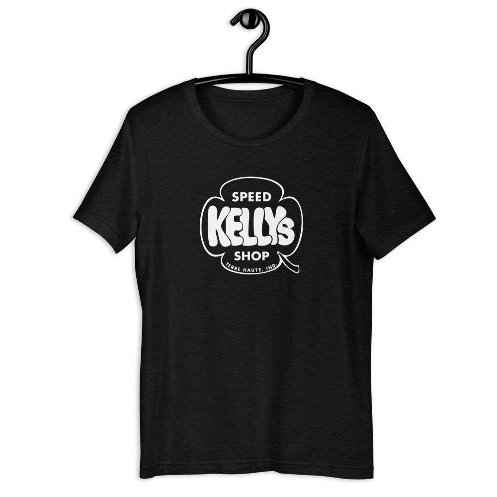 Kelly's Speed Shop (white) - Terre Haute Indiana  -  Short-Sleeve Unisex T-Shirt - EdgyHaute