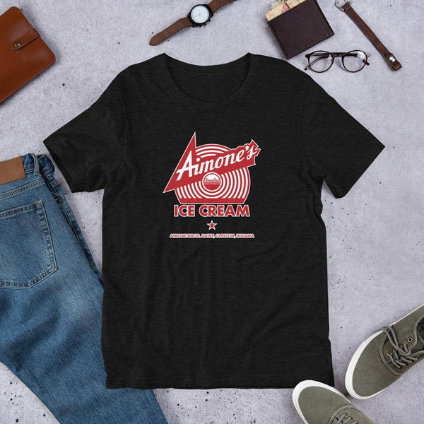 Aimone's Ice Cream (red) - Clinton Indiana  -  Short-Sleeve Unisex T-Shirt - EdgyHaute