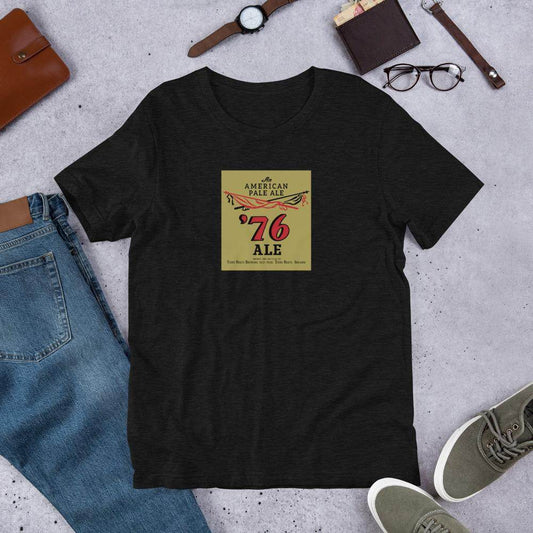 76 Ale (bottle label) - Terre Haute Indiana  -  Short-Sleeve Unisex T-Shirt - EdgyHaute