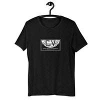 Champagne Velvet Root Beer (label/white) - Terre Haute Indiana  -  Short-Sleeve Unisex T-Shirt - EdgyHaute