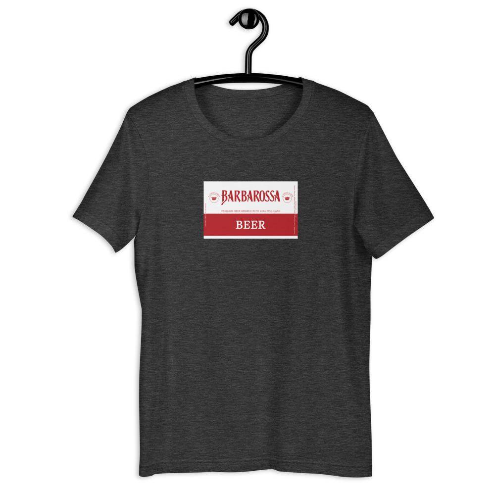 Barbarossa Beer (label) - Terre Haute Indiana  -  Short-Sleeve Unisex T-Shirt - EdgyHaute
