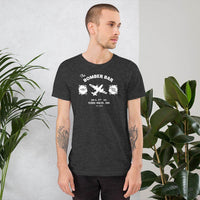 The Bomber Bar (white) - Terre Haute Indiana  -  Short-Sleeve Unisex T-Shirt - EdgyHaute