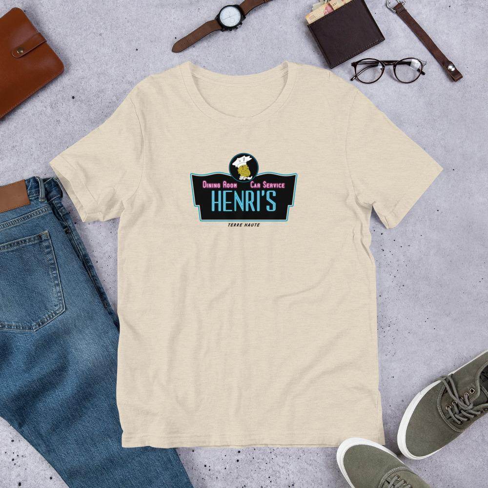 Henri's Restaurant and Drive-In - Terre Haute Indiana  -  Short-Sleeve Unisex T-Shirt - EdgyHaute