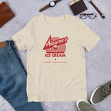 Aimone's Ice Cream (red) - Clinton Indiana  -  Short-Sleeve Unisex T-Shirt - EdgyHaute