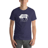 Cowshed Lounge t-shirt color navy blue Terre Haute Indiana