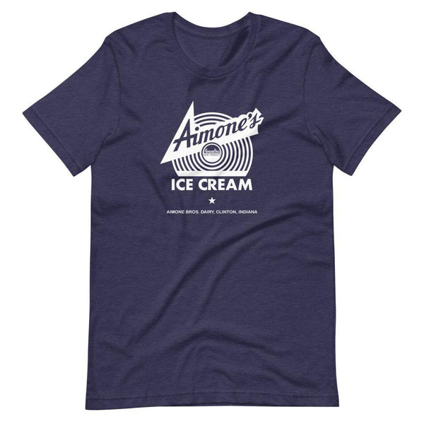 Aimone's Ice Cream (white) - Clinton Indiana  -  Short-Sleeve Unisex T-Shirt - EdgyHaute