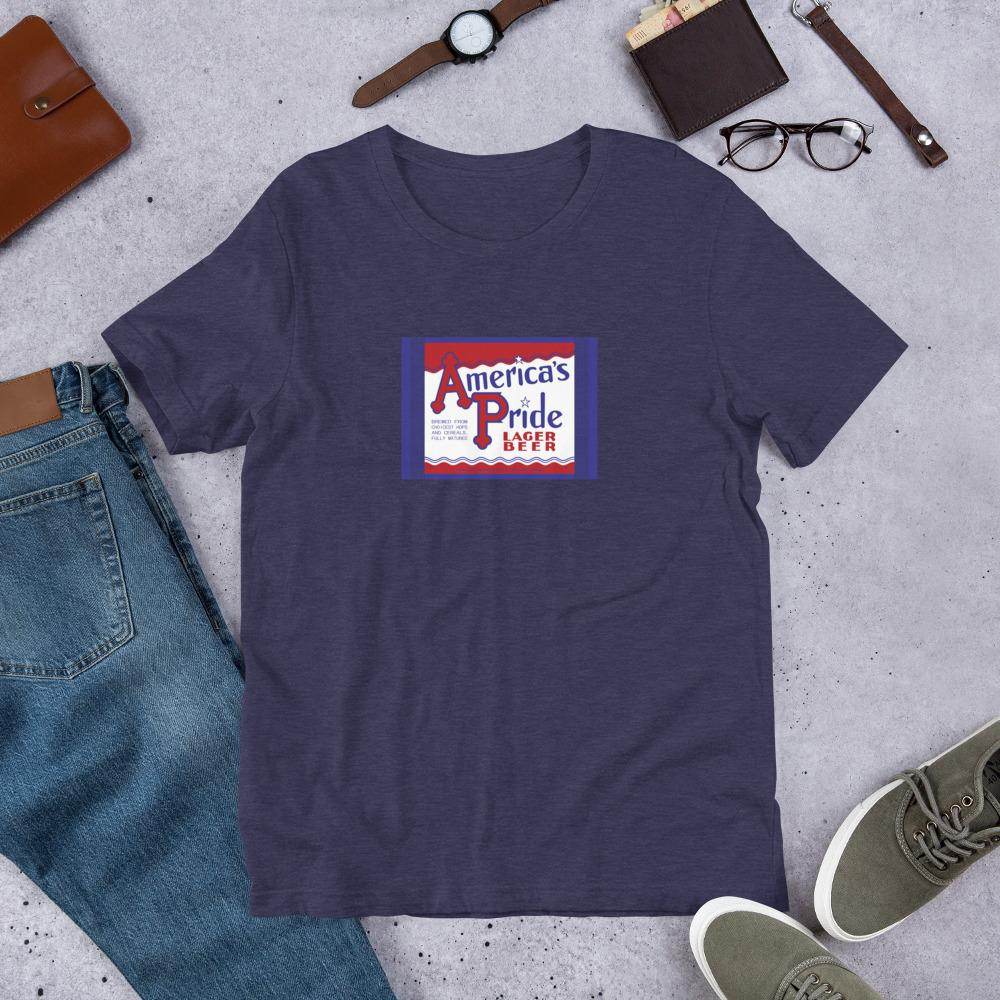 America's Pride Lager (label) - Terre Haute Indiana  -  Short-Sleeve Unisex T-Shirt - EdgyHaute