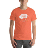 Cowshed Lounge t-shirt color orange Terre Haute Indiana