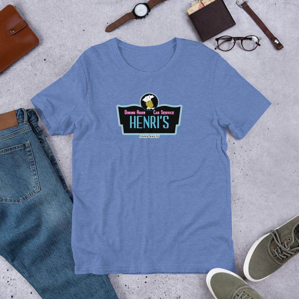 Henri's Restaurant and Drive-In - Terre Haute Indiana  -  Short-Sleeve Unisex T-Shirt - EdgyHaute