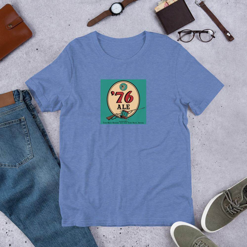 76 Ale (can label) - Terre Haute Indiana  -  Short-Sleeve Unisex T-Shirt - EdgyHaute