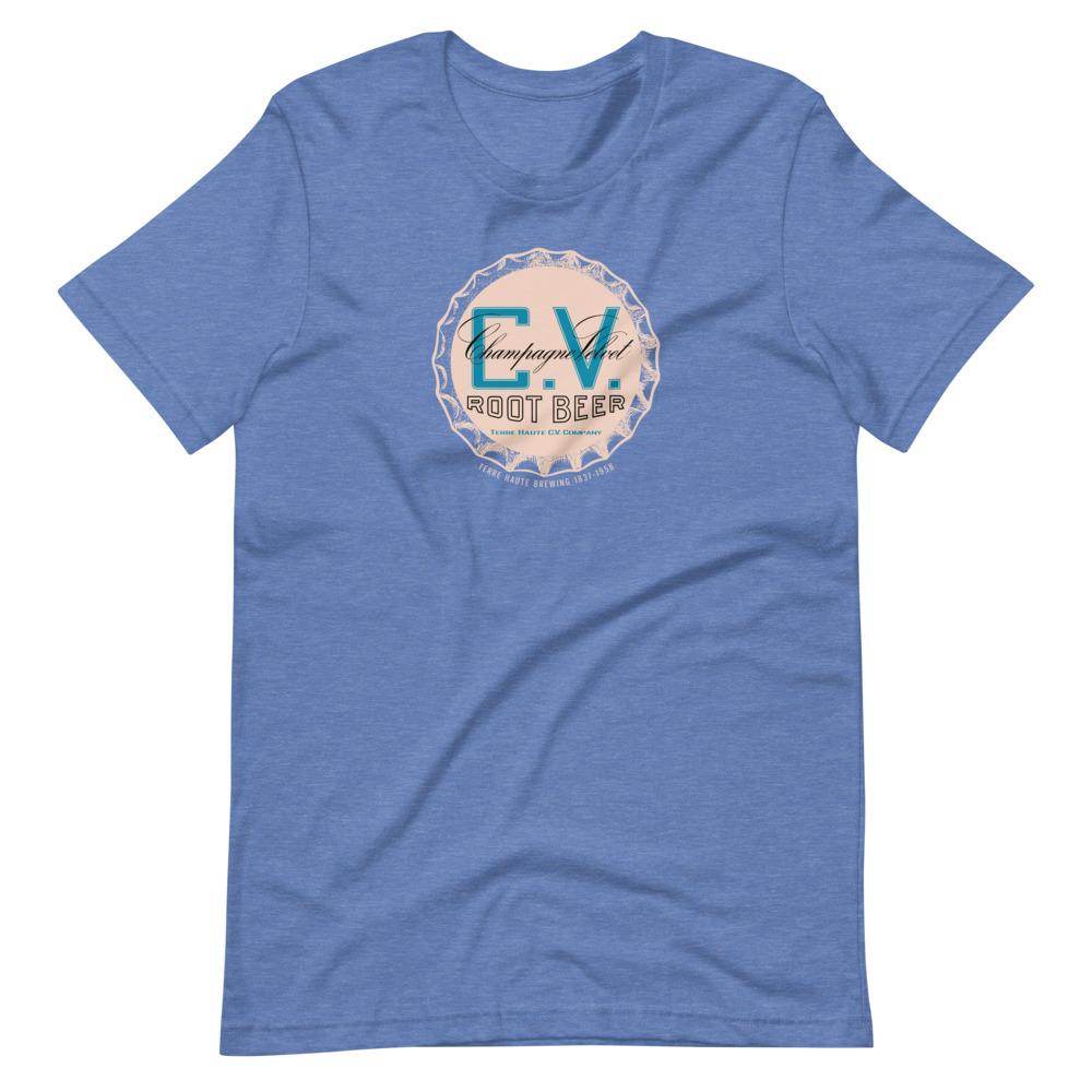 Champagne Velvet Root Beer (cap) - Terre Haute Indiana  -  Short-Sleeve Unisex T-Shirt - EdgyHaute