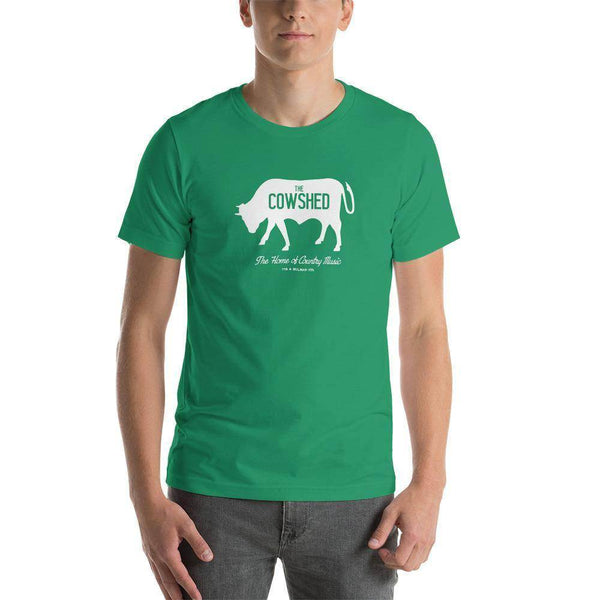 Cowshed Lounge t-shirt color Green Terre Haute Indiana