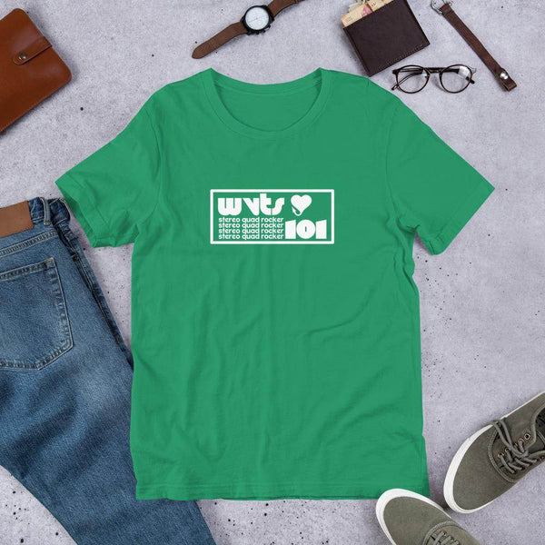 WVTS 101 - Stereo Quad Rocker - Terre Haute Indiana  -  Short-Sleeve Unisex T-Shirt - EdgyHaute
