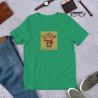 76 Ale (bottle label) - Terre Haute Indiana  -  Short-Sleeve Unisex T-Shirt - EdgyHaute