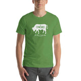 Cowshed Lounge t-shirt color Green Terre Haute Indiana