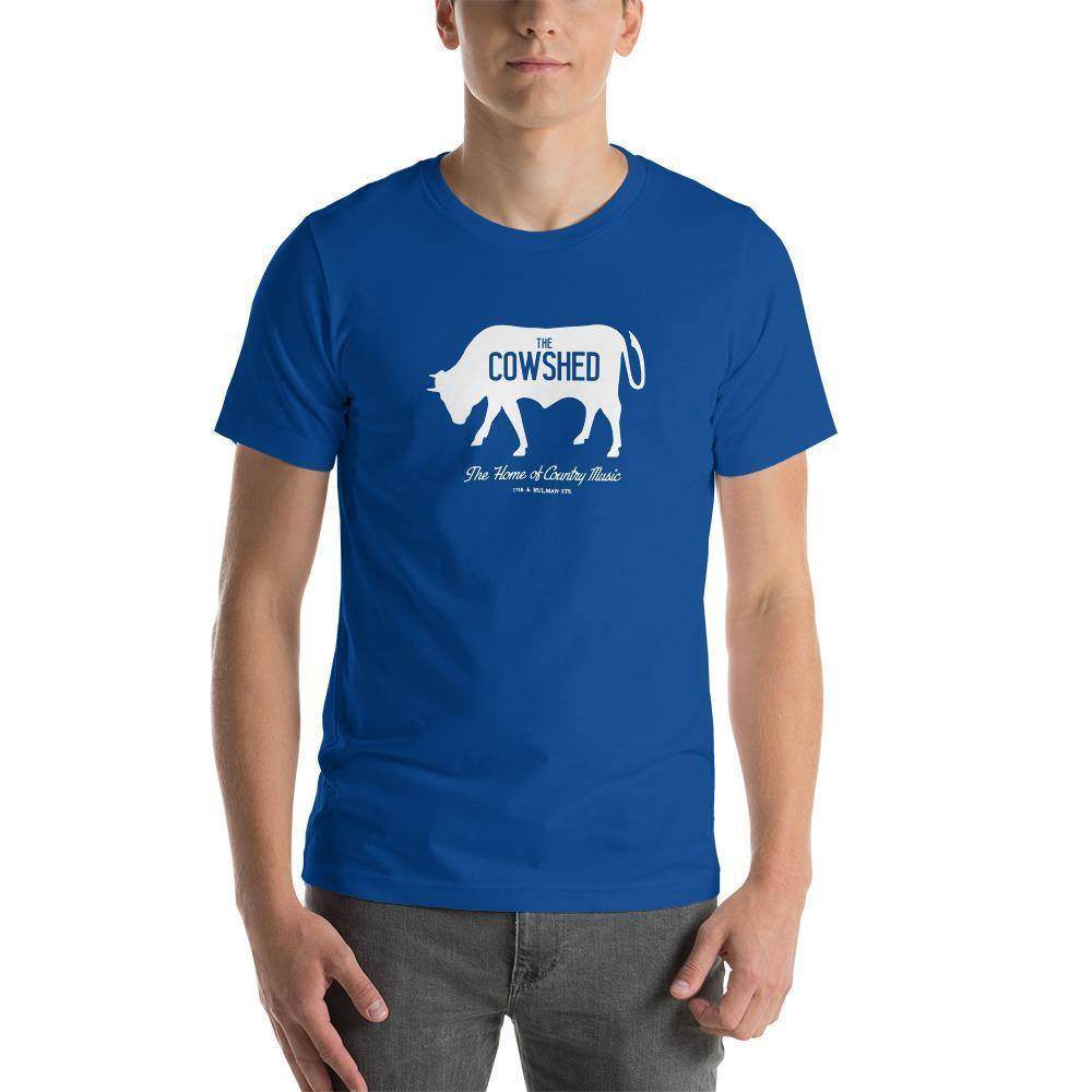Cowshed Lounge t-shirt color blue Terre Haute Indiana