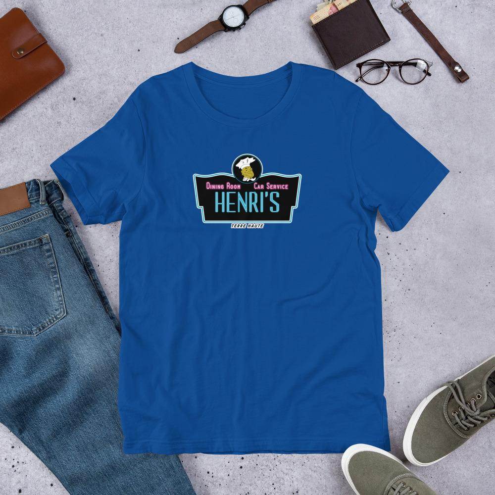 Henri's Restaurant and Drive-In - Terre Haute Indiana  -  Short-Sleeve Unisex T-Shirt - EdgyHaute