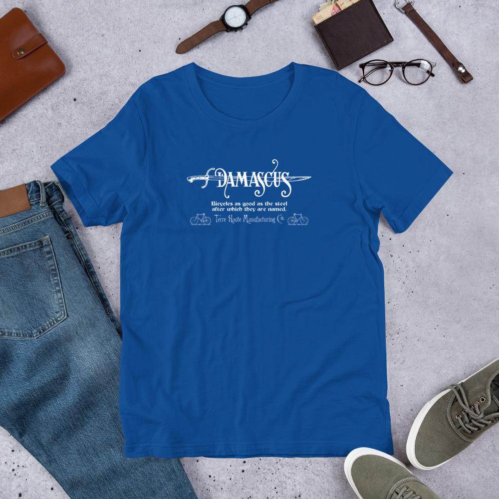 Damascus Bicycles - Terre Haute Manufacturing - Terre Haute Indiana  -  Short-Sleeve Unisex T-Shirt - EdgyHaute