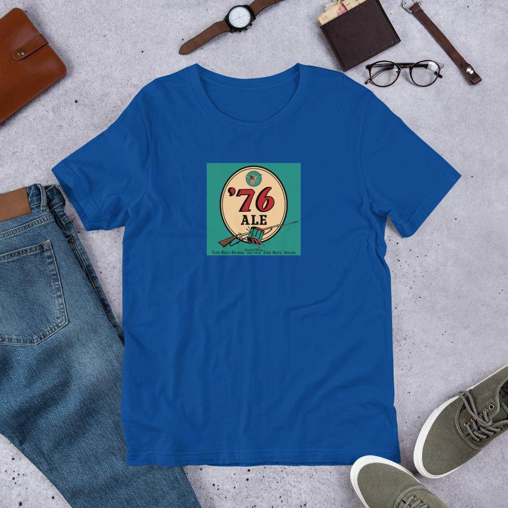 76 Ale (can label) - Terre Haute Indiana  -  Short-Sleeve Unisex T-Shirt - EdgyHaute