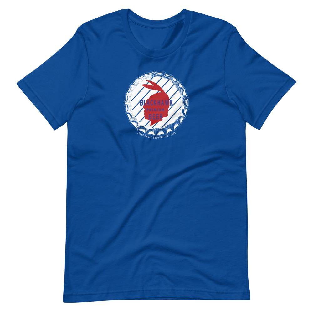 Blackhawk Premium Beer (cap) - Terre Haute Indiana  -  Short-Sleeve Unisex T-Shirt - EdgyHaute