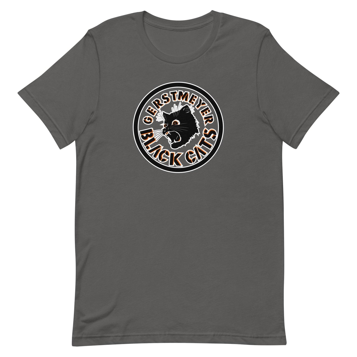 Gerstmeyer HS Black Cats - center court design  -  Unisex t-shirt - EdgyHaute